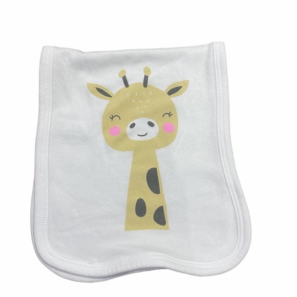 Rabbit Skins Infant Terry Burp Cloth with Giraffe Print - Gift Set of 4 - Picture 2 of 7